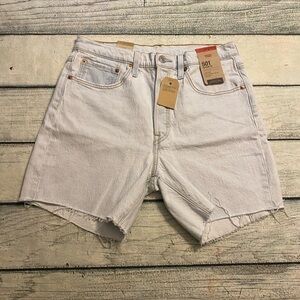 NWT Levi’s 501 light blue high rise shorts. 30